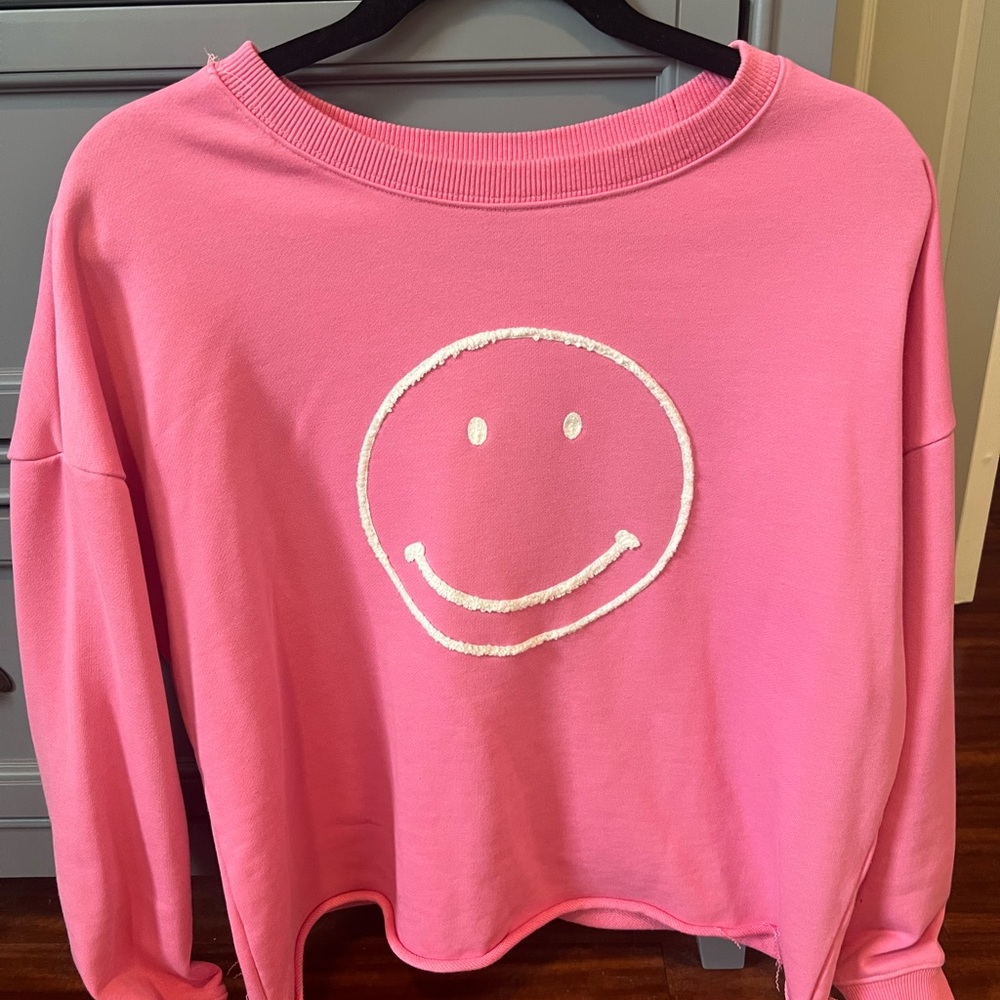 Newbury Kustom Pink Sweatshirt with White Design